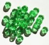 25 4x8mm Faceted Light Green Rondelle Beads
